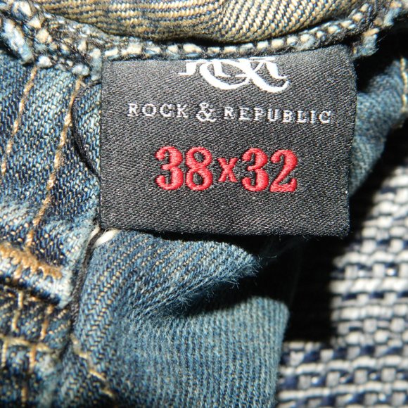 ROCK & REPUBLIC Mens Verve Distressed Jeans 38x32 (N-42) - Picture 5 of 5